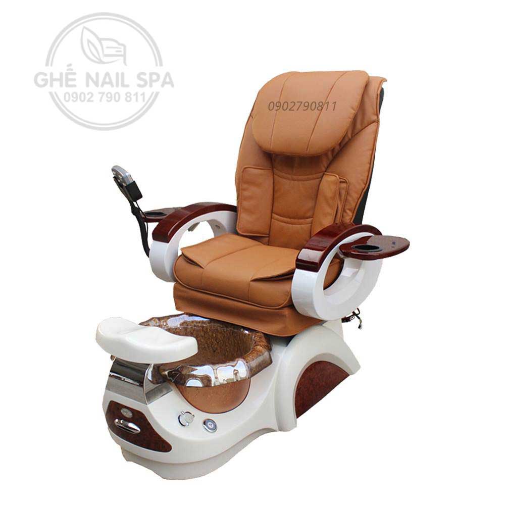 ghế nail màu da bò